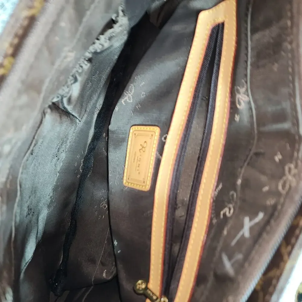 RIONI MODA ITALIA XL BUCKLED SATCHEL TOTE BAG